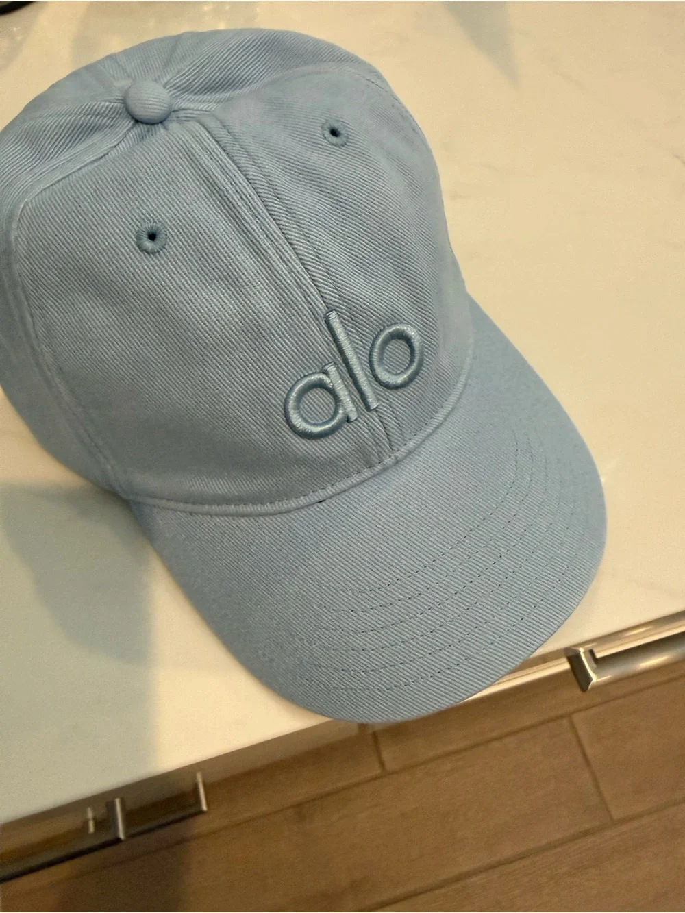ALO Yoga  Light Blue Embroidered Logo Cap